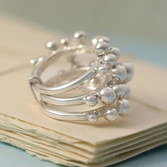 Sterling silver hotsell multi ball ring
