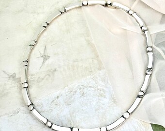 Sterling zilveren choker ketting dikke zilveren ketting 925 sterling zilveren massieve ketting morsecode ketting verjaardag ketting voor haar