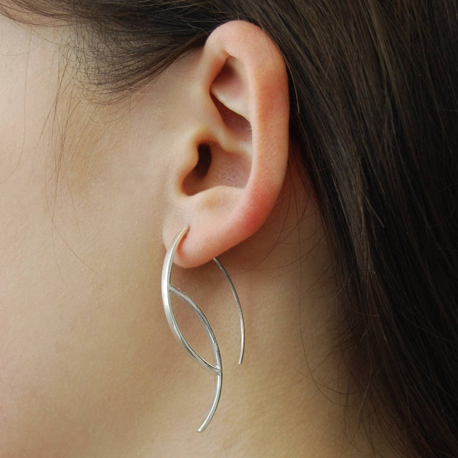Minimal silver hotsell earrings