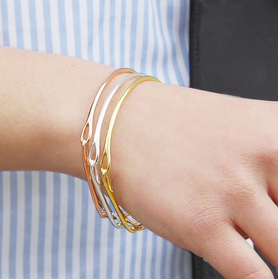 Gold silver rose gold best sale bangles