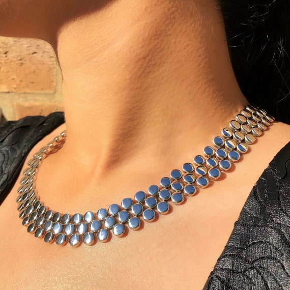 French And Indian Watr|vintage Silver Plated Indian Choker Necklace - Zinc  Alloy Link Chain
