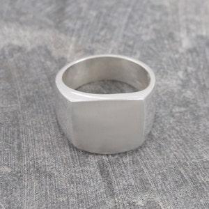Fathers day Signet Ring Sterling Silver
