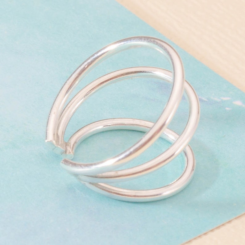 Silver Ear CuffNo Piercing Ear CuffTriple Ear CuffFake Etsy