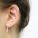 Silver Earrings, Wire Ear Jackets, Sterling Silver, Minimal Earrings, Silver Ear Jackets, Bar Earrings, Spike Ear Jackets, Earrings, Silver 