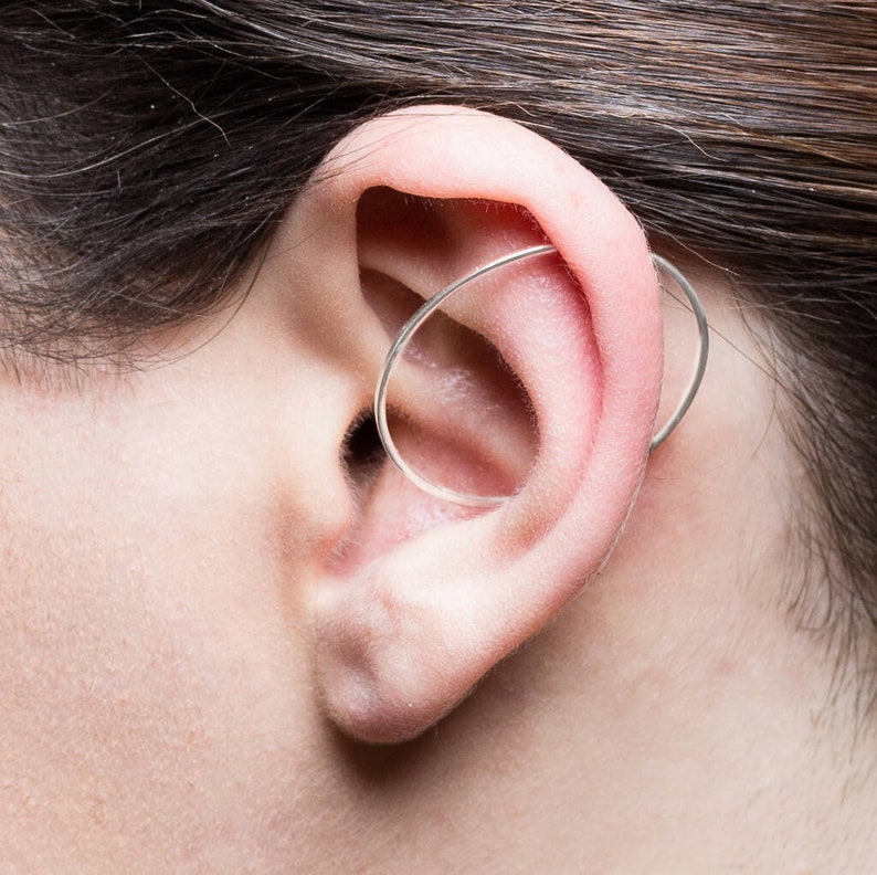 Silver Hoop Earrings, Modern Earrings, Hoop Earring, Circle Earrings, Designer Earrings, Minimalist Earrings, Sterling Silver Earrings image 9