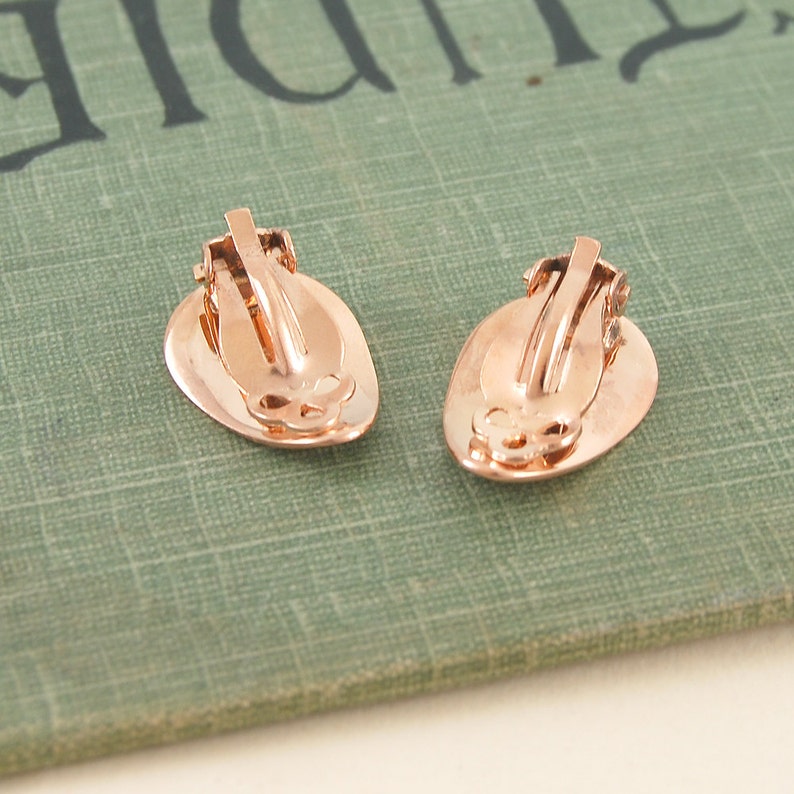 Clip on Earrings-Clip On Studs-Gold Clip On Earrings-No Piercing Earrings-Clip on Rose-Rose Gold Earrings-Rose Gold Studs-Plain Clip on Stud