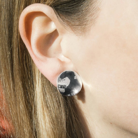Round clip deals on earrings