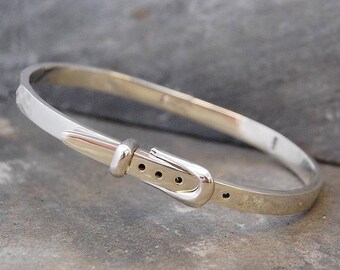 silver buckle bangle