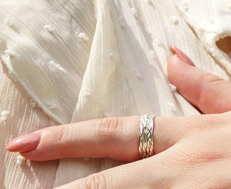 Sterling Silver Wire Ringrings for Womeninterwoven Etsy UK