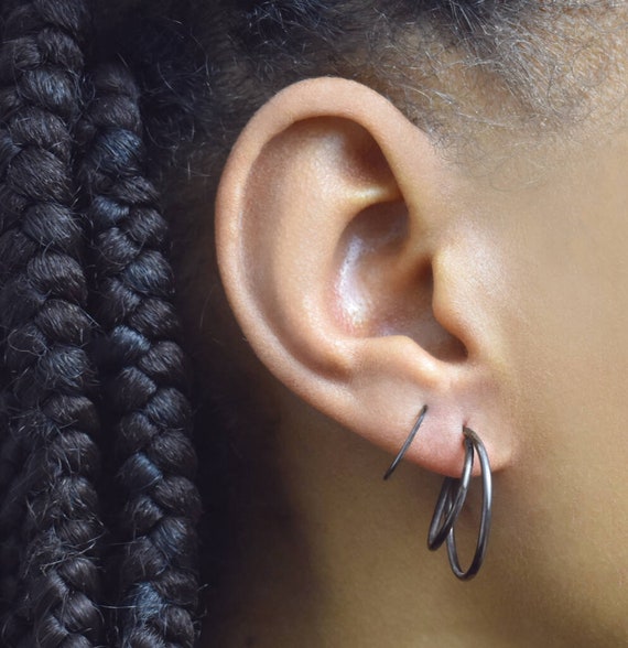 Illusion hoop earrings deals