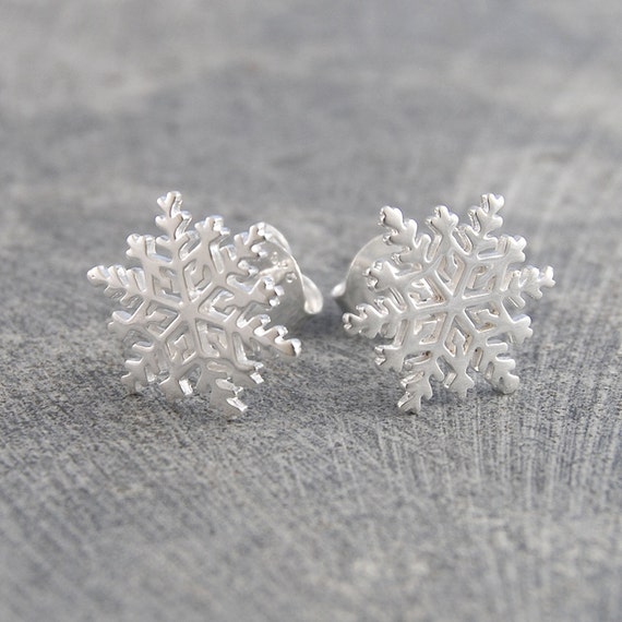Snowflake earrings best sale etsy