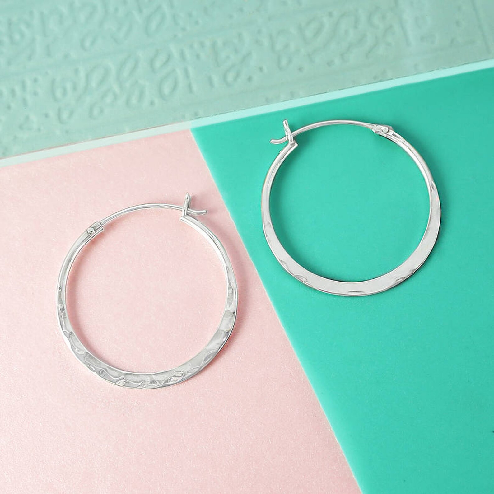 Oxidised Sterling Silver Hoop Earrings Black Hoop Earrings Etsy UK