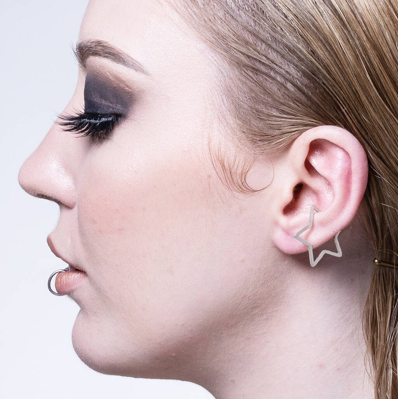 Star Ear Cuffear Cuff No Piercingsilver Ear Cuffstar Etsy UK