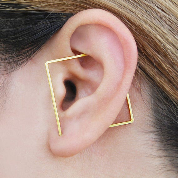 Metallic Northskull Square-cross Hoop Earring in Gold Mens Jewellery Earrings and ear cuffs for Men 