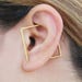 Square Ear Cuff, Gold Ear Cuff, Sterling Silver Earrings, Geometric Earrings, Gold Hoop Earrings, Ear Cuff, Minimalist Earrings,Gift for Her 