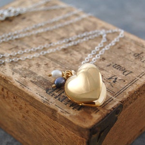 Gold Heart Locket Necklace