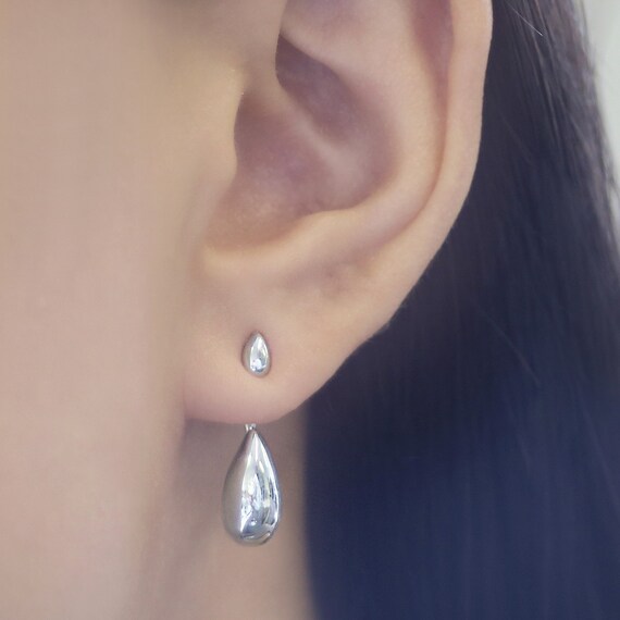 Silver cheap earring jackets