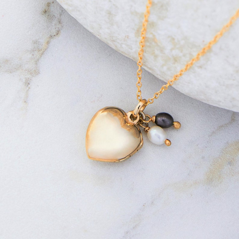 Locket Necklace with Photo Gold Plated Sterling Silver