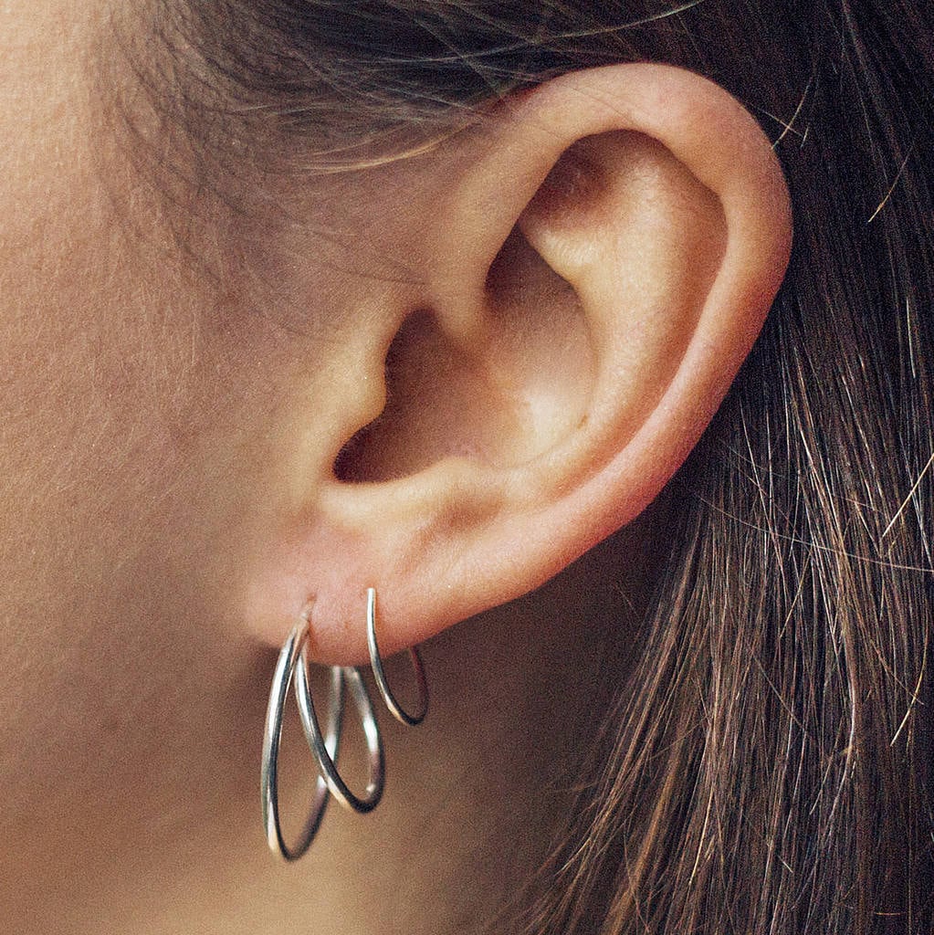 Multiple hoop earrings deals