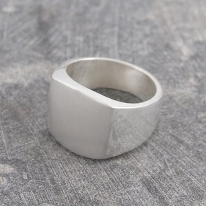 Chunky Signet Ring Sterling Silver for Men