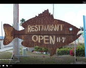 COMMISSIONED Steam Punk  Iron Grouper Sign