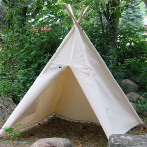 Canvas Kids Teepee Tent, Five Sizes with Window, Custom Order image 5