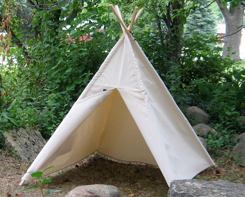 Canvas Kids Teepee Tent, Five Sizes with Window, Custom Order image 5