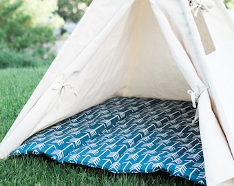 Arrow Teepee Mat, Kids Play Tent Cushion Mat, Three Sizes, Quilted Teepee Mat, Choose From Several Colors
