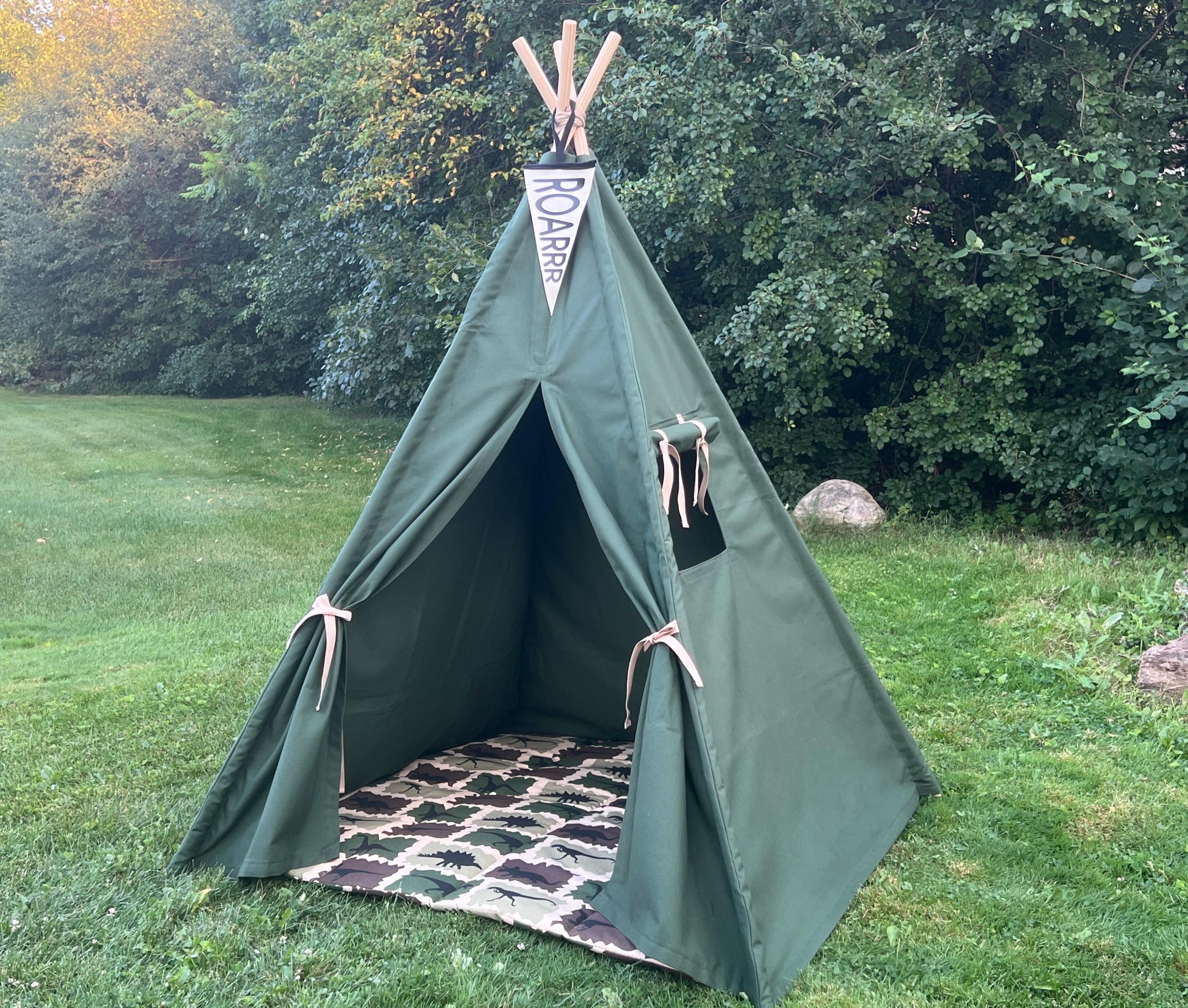Dark Green Teepee Tent, Dinosaur Teepee - Etsy