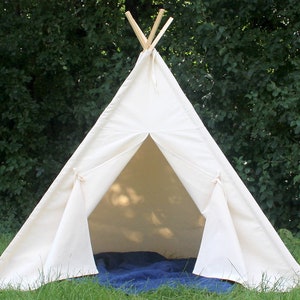 Canvas Kids Teepee Tent, Five Sizes with Window, Custom Order image 4