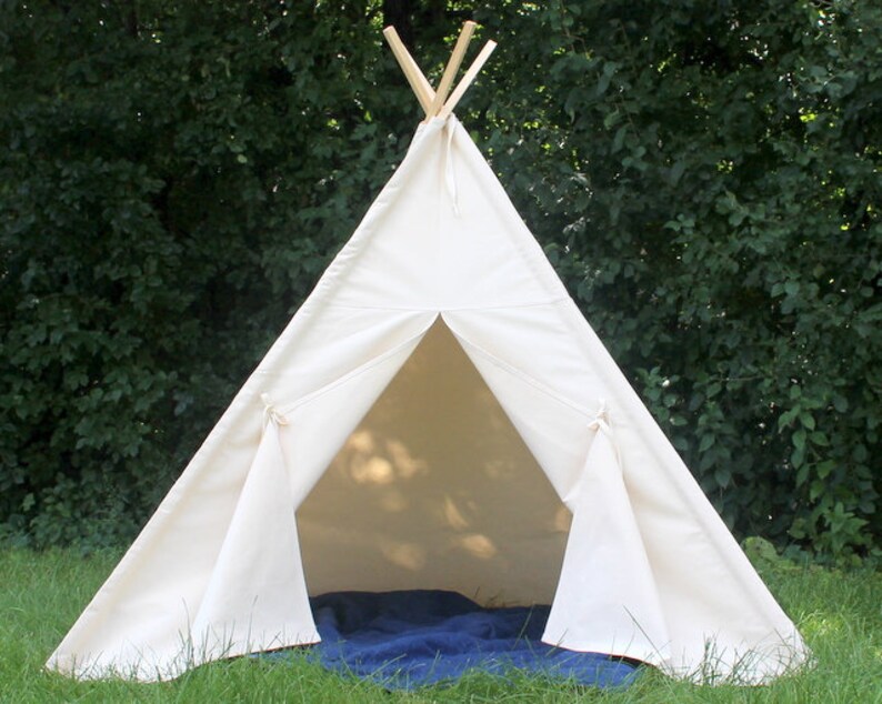 Canvas Kids Teepee Tent, Five Sizes with Window, Custom Order image 4
