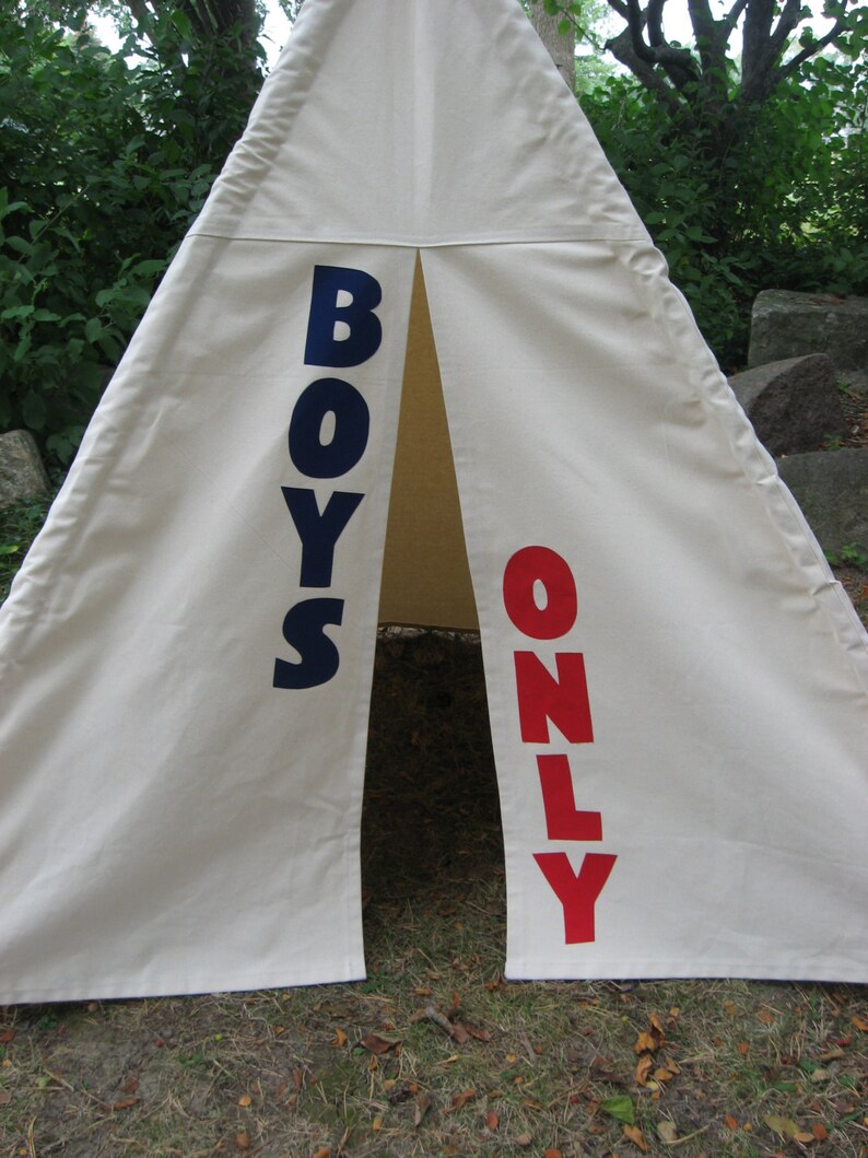 Canvas Kids Teepee Tent, Five Sizes with Window, Custom Order image 6
