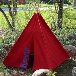 Personalized Canvas Teepee Tent, Can Include Window, Kids Tent, Play Tent, Other Colors Available, Kids Teepee, Playhouse
