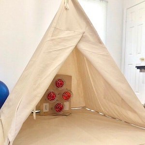 Organic Canvas Sauna Tent Teepee, Red Light Tent, Three Sizes