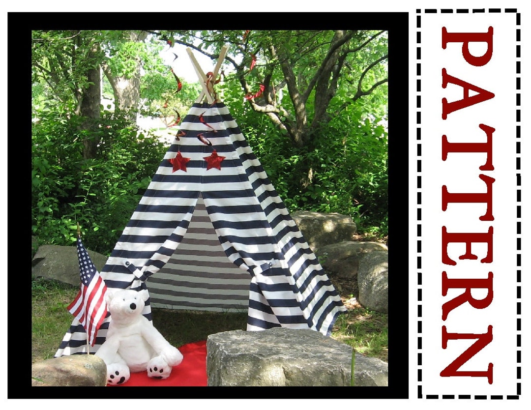 Tepee Pattern Teepee Sewing Pattern Suitable for Striped Fabrics, Easy to Sew ...