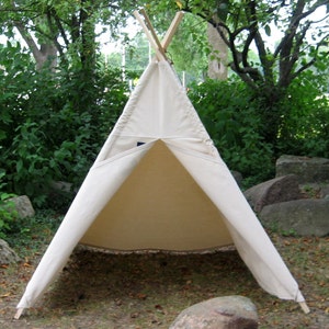 Canvas Kids Teepee Tent, Five Sizes with Window, Custom Order image 7