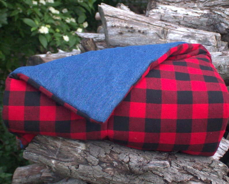 Four Size Can Include Red and Black Checked Mat and Teepee Banner Childrens Play Tent Kids Denim Teepee Custom Order