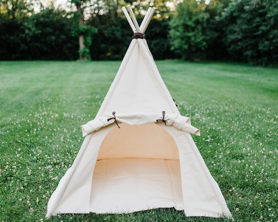 Canvas Teepee Play Tent With Roll up 
