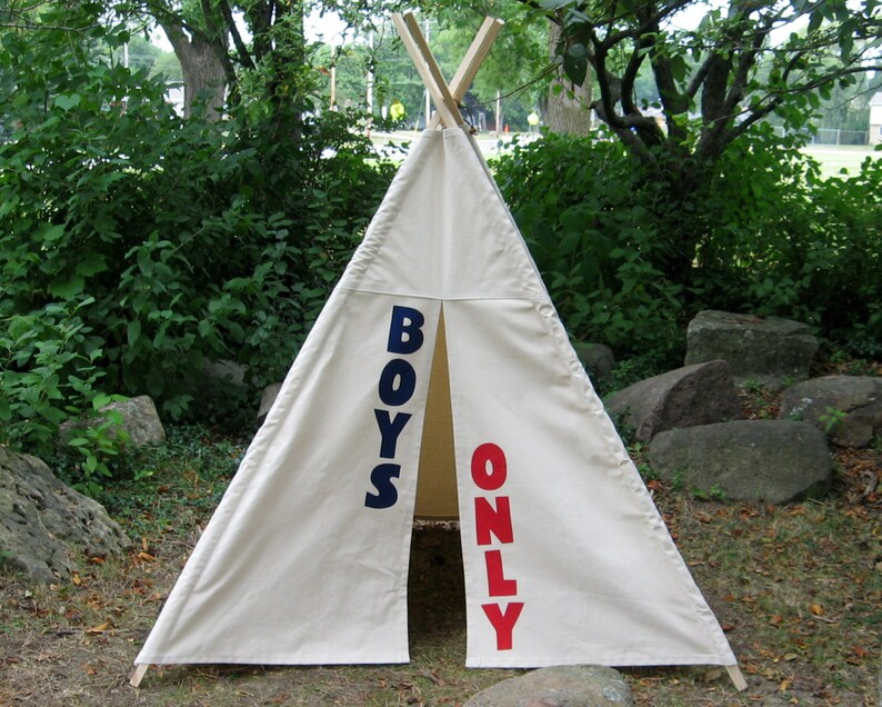 Canvas Kids Teepee Tent, Five Sizes with Window, Custom Order image 2