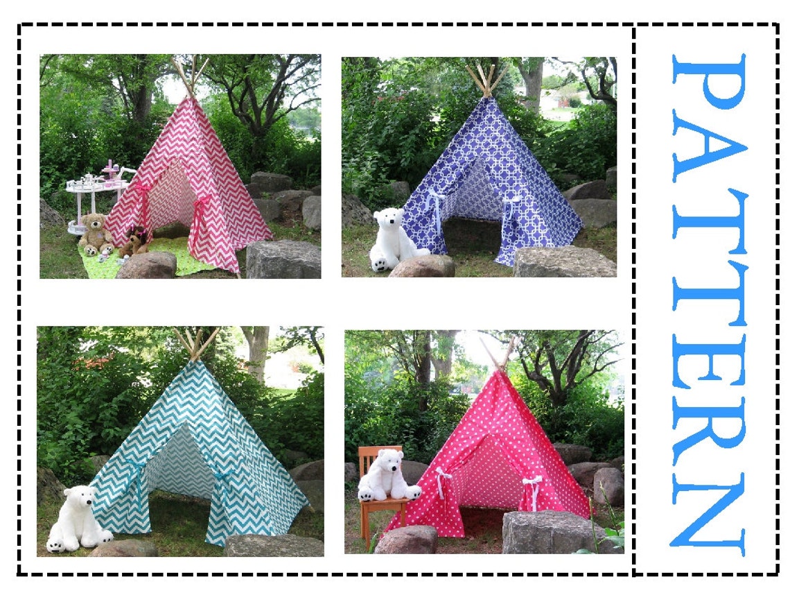 Simplicity Teepee Pattern Teepee Pattern for Chevron Fabrics or Fabrics With Large, Directional ...