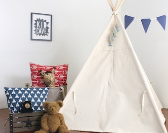 Teepee Tent with Overlapping Doors, Can Include Window, Five Size Choices, Secret Hiding Place, Kids Teepee Tent, Tee Pee