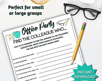 Find the Colleague, Office Games, Work Games, Team Building Games, Team Building Activities, Icebreaker Games, Find Someone Who, Office Game