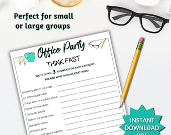 Think Fast Game, Icebreaker Games, Team Building Activities, Office Work Games, Office Team Building Games, Work Games, Staff Appreciation