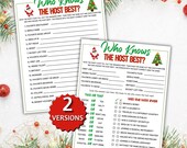 Who Knows the Host Best Christmas Party Games, Icebreaker Games, Ladies Night Games, Tea Party Games, Group Party Game, Fun Christmas Games