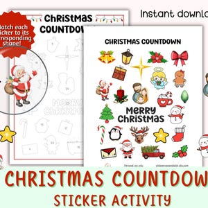 Printable Advent Calendar Countdown, Christmas Countdown Calendar, Kids Advent Calendar, Printable Countdown, Bulletin Board Ideas