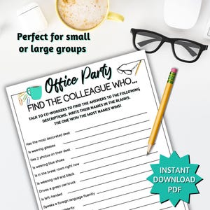 Vind de collega, kantoorspellen, werkspellen, teambuildingspellen, teambuildingactiviteiten, ijsbrekerspellen, vind iemand die, kantoorspel