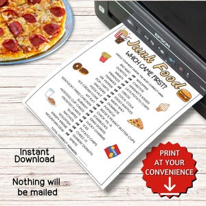 Junk Food Which Came First Trivia Game, Trivia Game Night, Ice Breaker Games, Games for the Elderly, Sleepover Games, Game for Seniors image 4