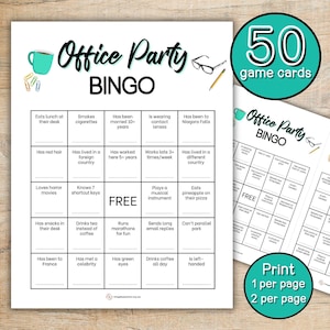 Office Bingo, Coworker Bingo, Office Games, Team Building Games, Team Building Activities; Find Someone Who, Icebreaker Games, Human Bingo