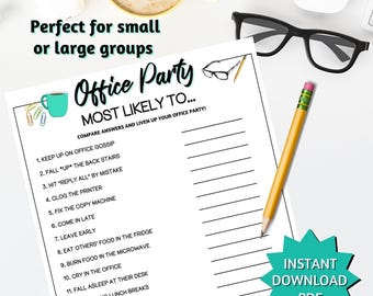 Office Party Most Likely To Game, Office Team Building Games, Work Games, Staff Appreciation, Icebreaker Games, Team Building Games