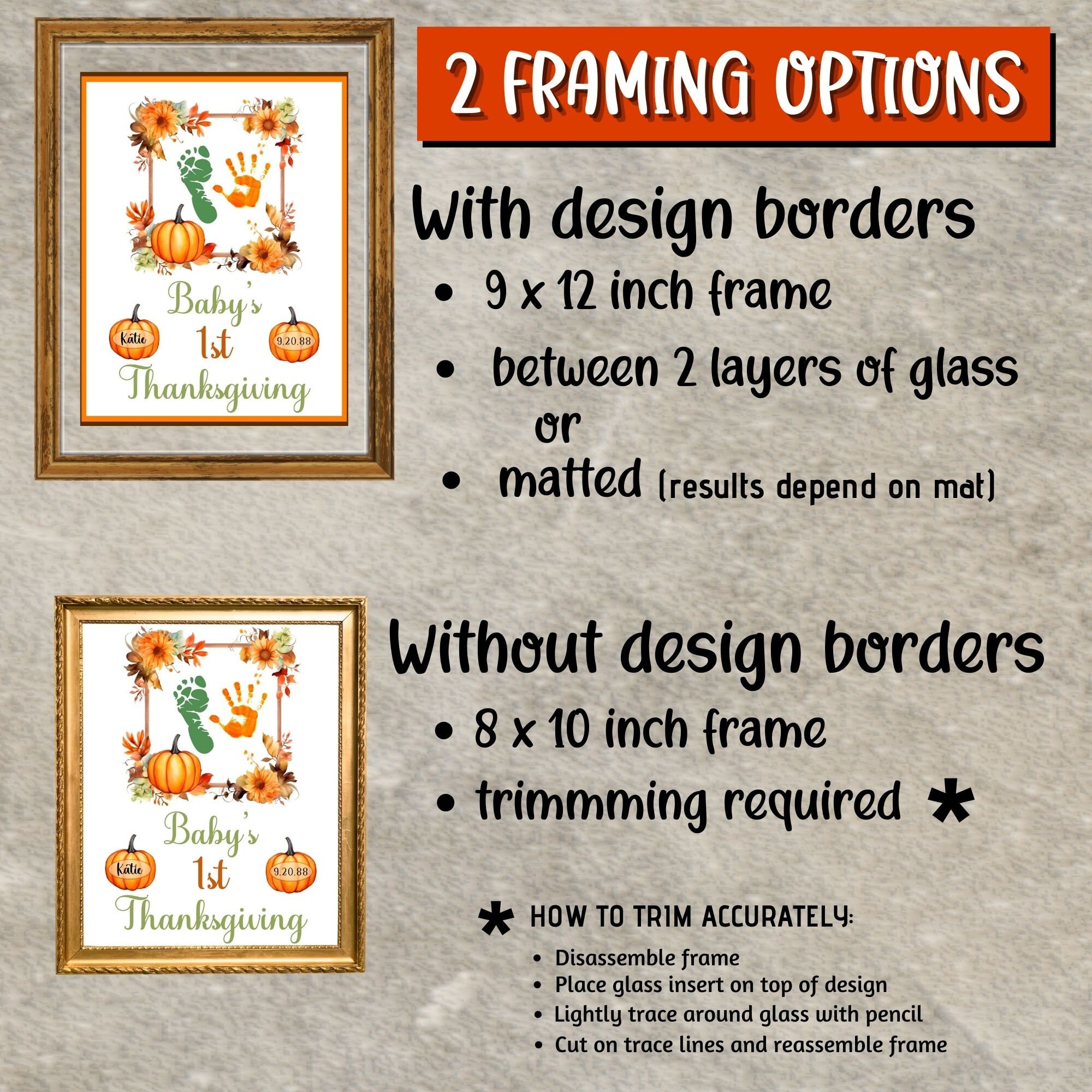 EDITABLE My First Thanksgiving Printable Newborn Keepsake - Etsy